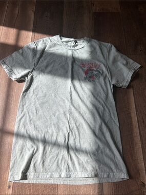 Grey Tee with Red 'Death Valley' Western Graphic